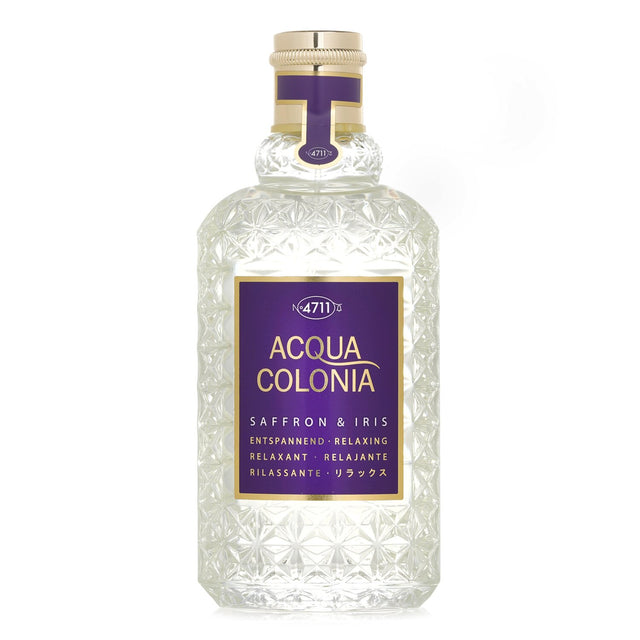 Elegant 4711 Acqua Colonia Saffron & Iris Cologne in 170ml, blending spicy saffron and soft iris for a luxurious fragrance experience.