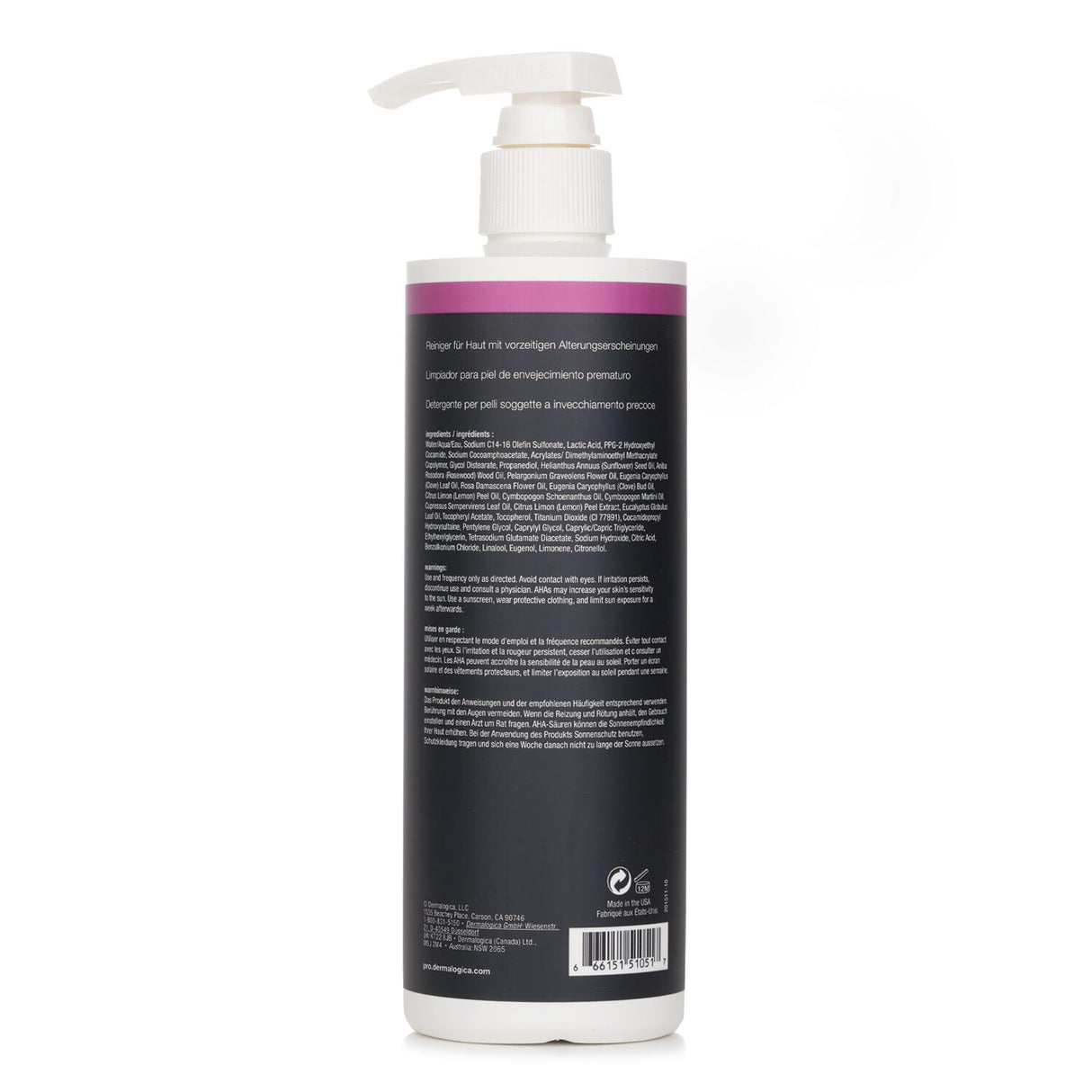 Exfoliating cleanser in salon size, enriched with lactic acid and vitamin E for radiant, mature skin.