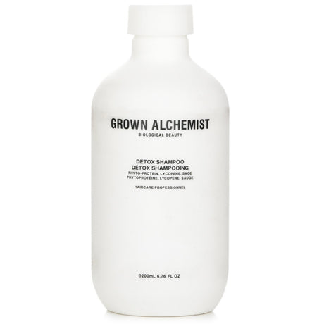 Grown Alchemist Detox Shampoo 0.1 in a 200ml bottle, detoxifies, nourishes, and revitalizes all hair types.