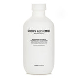 Grown Alchemist Nourishing Shampoo 0.6 in a 200ml bottle, enriched with micro wheat proteins and antioxidants for healthy, shiny hair.