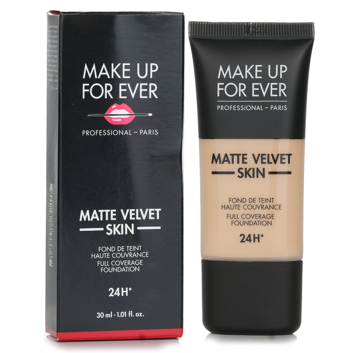 Matte Velvet Skin Foundation in #Y235 (Ivory Beige) offers full coverage, oil-free, silky matte finish for flawless skin.