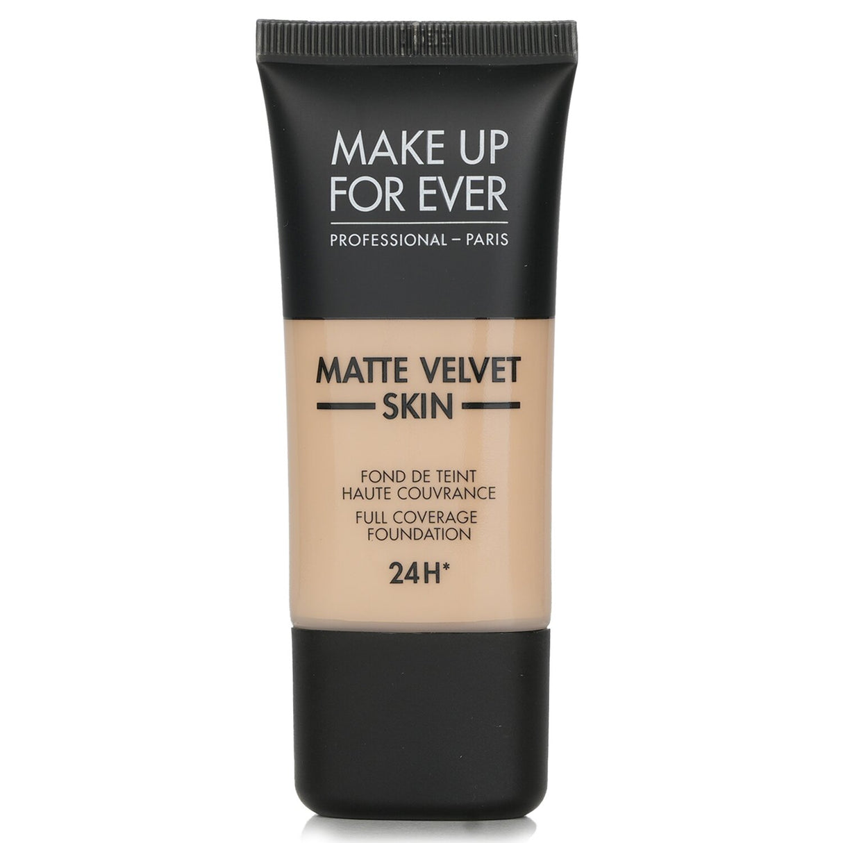 Matte Velvet Skin Foundation #Y235 in Ivory Beige offers full coverage, a silky matte finish, and all-day shine control.