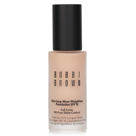 Bobbi Brown Skin Long Wear Weightless Foundation in #Ivory offers full coverage, SPF 15 protection, and a breathable, matte finish.