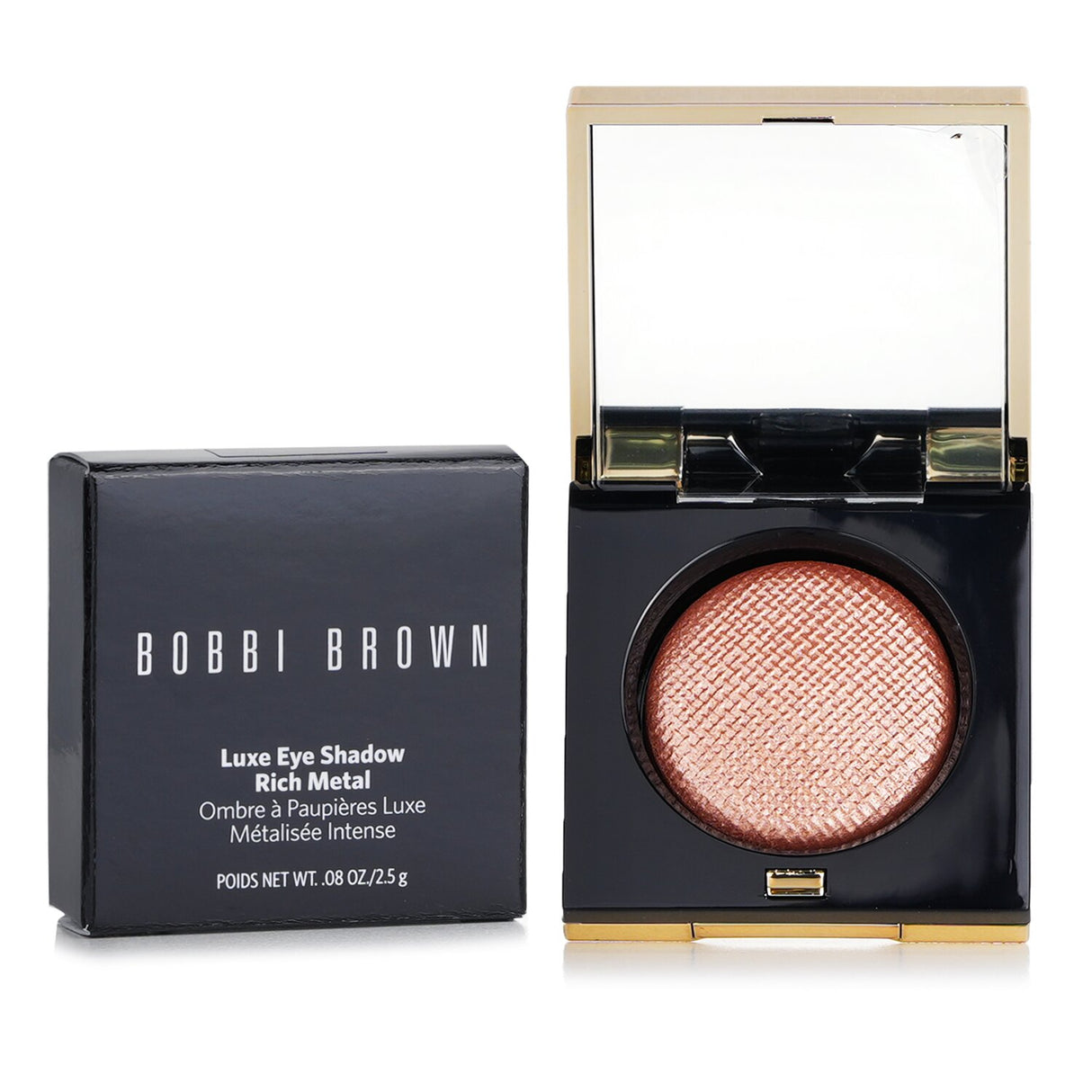 Metallic Bobbi Brown Luxe Eye Shadow in #Melting Point, featuring rich pigments for vibrant, all-day color and a smooth, bouncy texture.