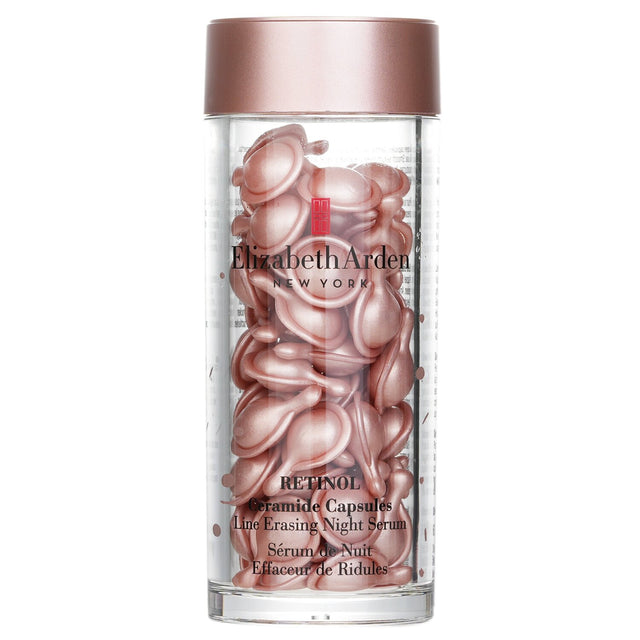 Elizabeth Arden Ceramide Retinol Capsules for nighttime use, enhancing skin hydration and reducing fine lines while you sleep.