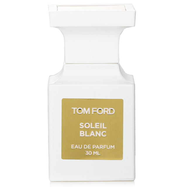 "Tom Ford Soleil Blanc Eau De Parfum 30ml, exotic oriental floral scent for summer, features cardamom, jasmine, and coconut."