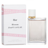 Burberry Her Blossom Eau De Toilette Spray, a floral-fruity scent with mandarin, peony, and musk notes in 50ml bottle.