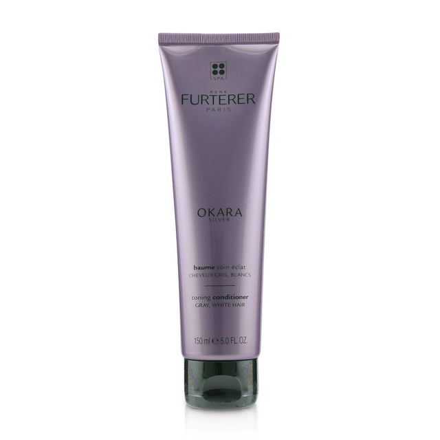 Creamy toning conditioner for gray hair, neutralizes brassy tones and enhances shine with vitamin E and B5.