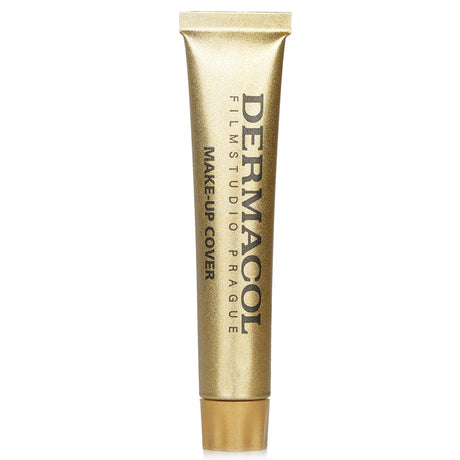 High-performance Dermacol foundation in Very Light Beige with Apricot, offering full coverage and UV protection.