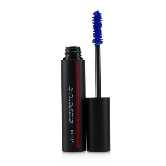 Shiseido ControlledChaos MascaraInk #02 Sapphire Spark, a volumizing, clump-free mascara for vibrant, lush lashes.