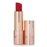 Playful cat-shaped lipstick in sheer raspberry, enriched with jojoba oil and vitamin E for hydration and comfort.