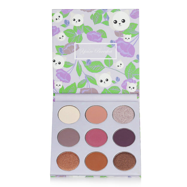 Winky Lux Cashmere Kitten Eyeshadow Palette featuring 9 vibrant, versatile shades for endless makeup looks and seamless blending.