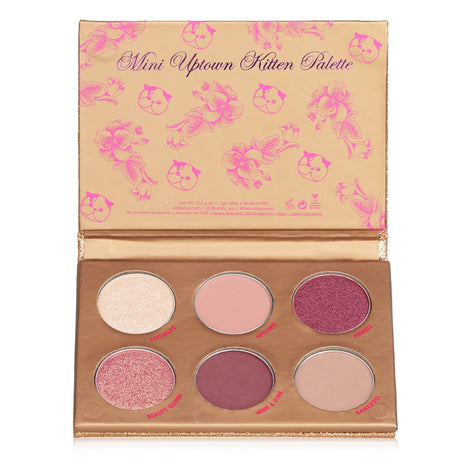 Winky Lux Mini Uptown Kitten Palette features six vibrant eyeshadows in matte and shimmer finishes for creative looks.