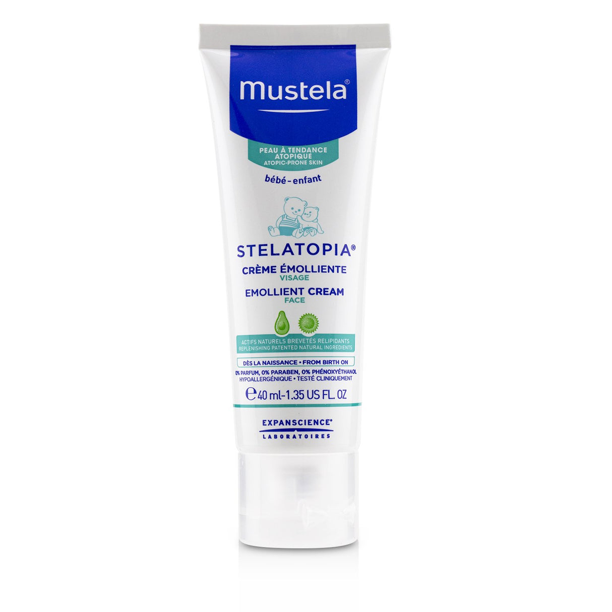 Mustela - Stelatopia Emollient Cream For Face (Anti Redness Action)  - 40ml/1.35