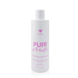 Vegan volumizing conditioner that hydrates, strengthens, and controls frizz for healthy, shiny hair without residue.