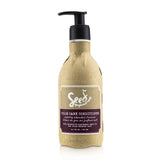 Natural vegan conditioner for color-treated hair, enriched with raspberry seed oil and scented with basil and nectarine.