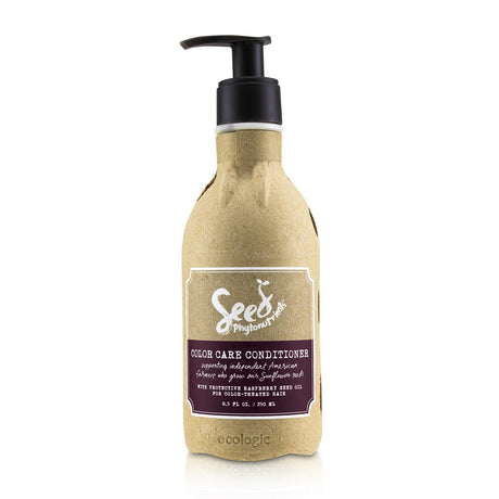 Natural vegan conditioner for color-treated hair, enriched with raspberry seed oil and scented with basil and nectarine.