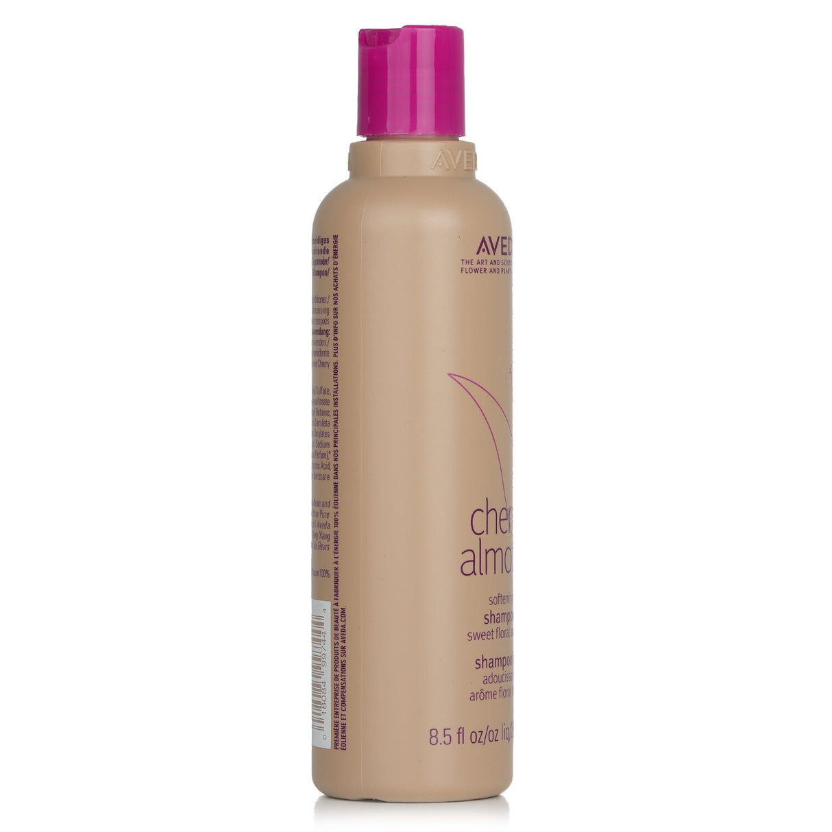 Aveda Cherry Almond Softening Shampoo in a 250ml bottle, designed for softness, shine, and a sweet floral aroma.