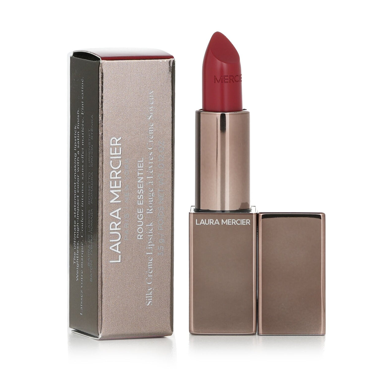 Luxurious brick red lipstick with a silky formula, intense color, and hydrating ingredients for smooth, long-lasting wear.