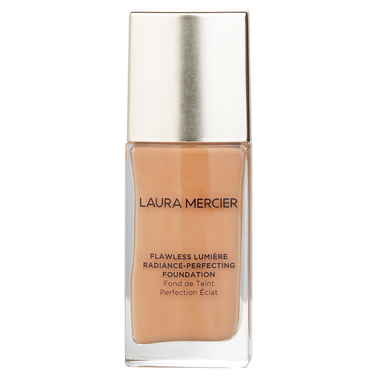 Laura Mercier Flawless Lumiere Foundation in #2N2 Linen, providing radiant, medium to full coverage with 15-hour hydration.