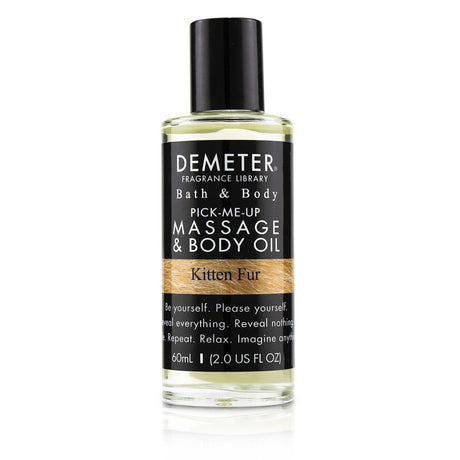 Demeter Kitten Fur Bath & Body Oil in 60ml, a nourishing, delicately scented formula for hydration and relaxation.