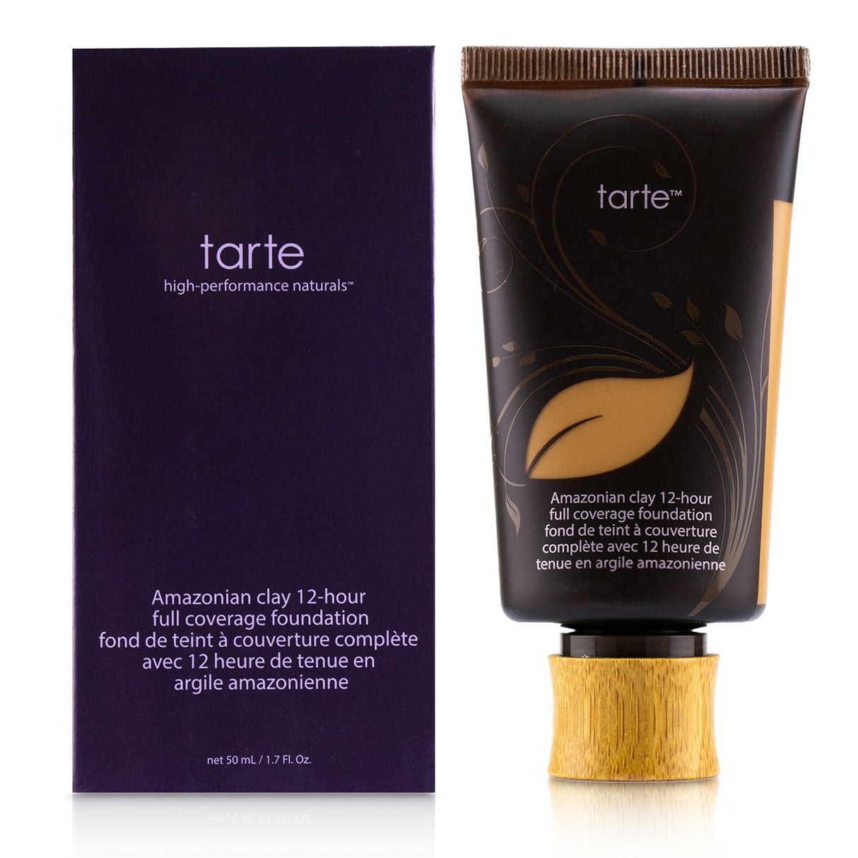 Tarte Amazonian Clay Foundation in #47G Tan Deep Golden offers long-lasting, breathable coverage for deeper skin tones.