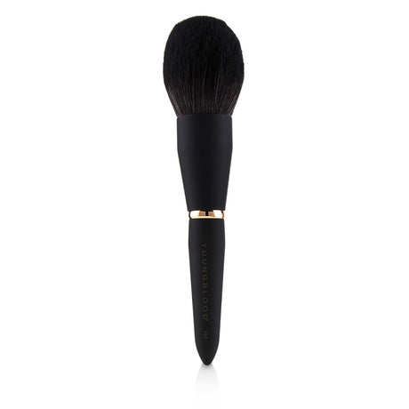 Large tapered Youngblood YB2 Powder Brush made from vegan Taklon fibers for smooth, professional makeup application.