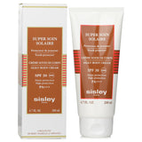 Luxurious Sisley body cream with SPF 30, offering UVA protection and hydration with Edelweiss and Camellia oil.