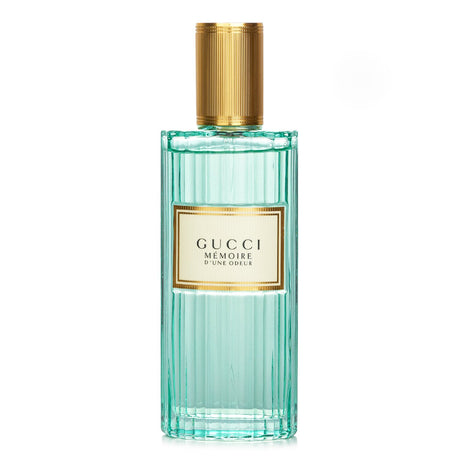 Gucci Memoire D'Une Odeur Eau De Parfum in a vintage-inspired bottle, featuring fresh and warm unisex fragrance notes.