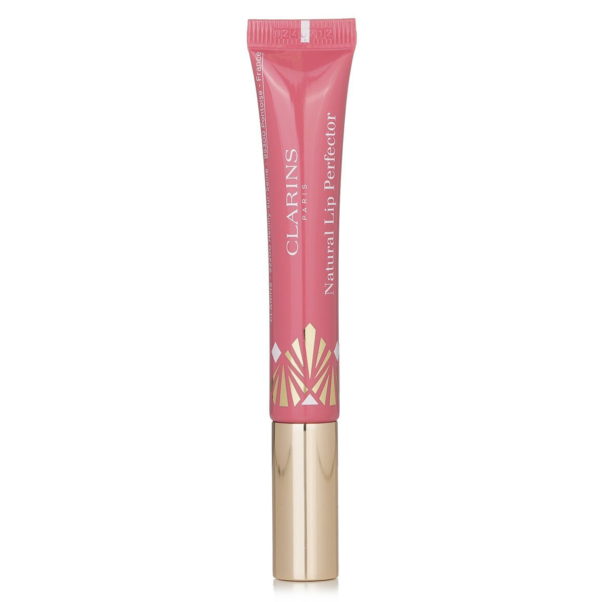 Clarins Natural Lip Perfector in #19 Intense Smoky Rose, 12ml; hydrates, enhances lips with a glossy finish and nourishing ingredients.