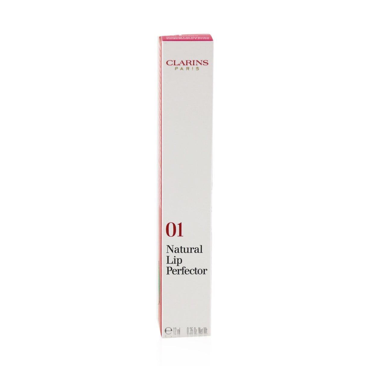 Clarins Natural Lip Perfector #01 Rose Shimmer, 12ml; a nourishing lip treatment with a radiant rose tint and soft-focus effect.