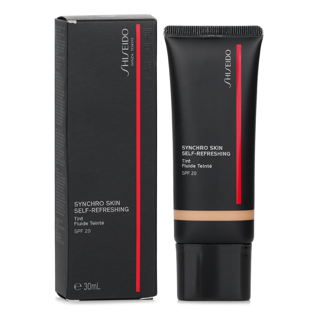 Shiseido Synchro Skin Foundation SPF 30 in #130 Opal, a lightweight, waterproof formula for 24-hour flawless complexion.