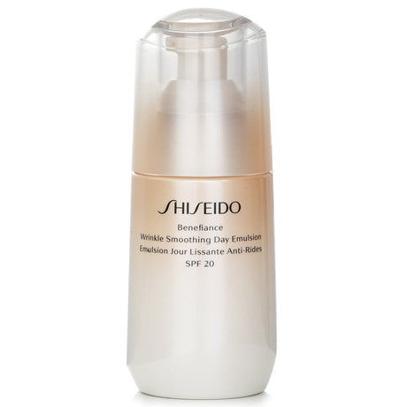 Lightweight anti-aging day emulsion with SPF 20, featuring ReNeura Technology for wrinkle smoothing and hydration.
