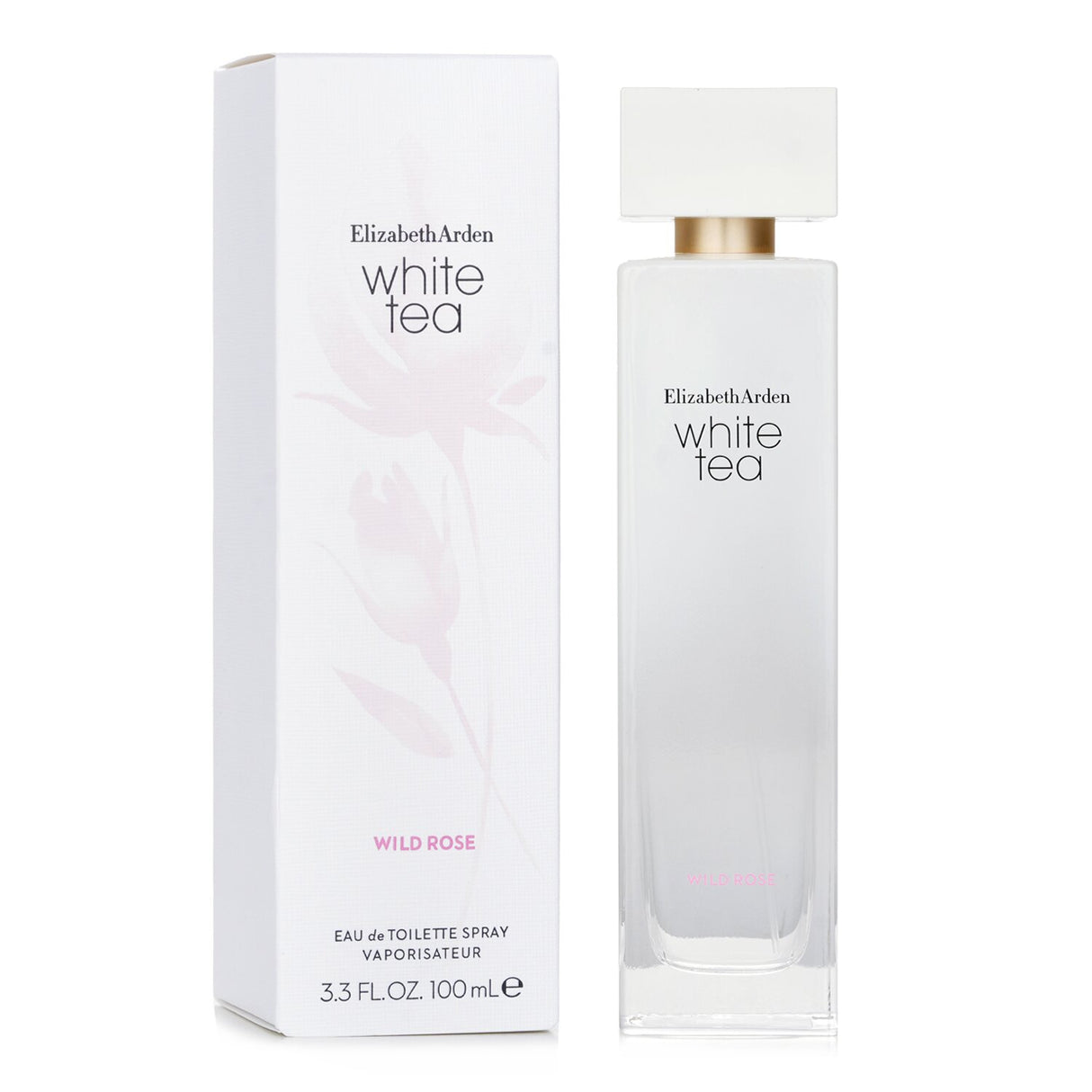 Elegant Elizabeth Arden White Tea Wild Rose Eau De Toilette Spray, 100ml: a sophisticated floral fragrance for modern women.