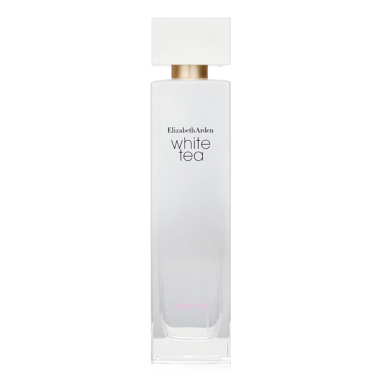 Elegant bottle of Elizabeth Arden White Tea Wild Rose Eau De Toilette, featuring floral notes for a sophisticated scent.