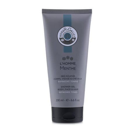 Refreshing all-in-one shower gel for men, enriched with aloe vera, mint, and spices for a revitalizing, aromatic cleanse.