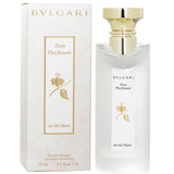 Bvlgari Eau Parfumee Au The Blanc, a floral woody cologne with notes of bergamot, tea, and rose in a 75ml spray bottle.