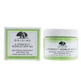 Origins SPF 40 Age-Defense Moisturizer with White Tea, 50ml, offers sun protection and anti-aging benefits for radiant skin.