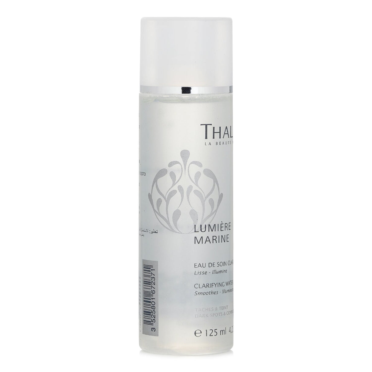 Thalgo Lumiere Marine Clarifying Water Essence bottle, 125ml, for revitalizing and hydrating skin, promoting a radiant complexion.