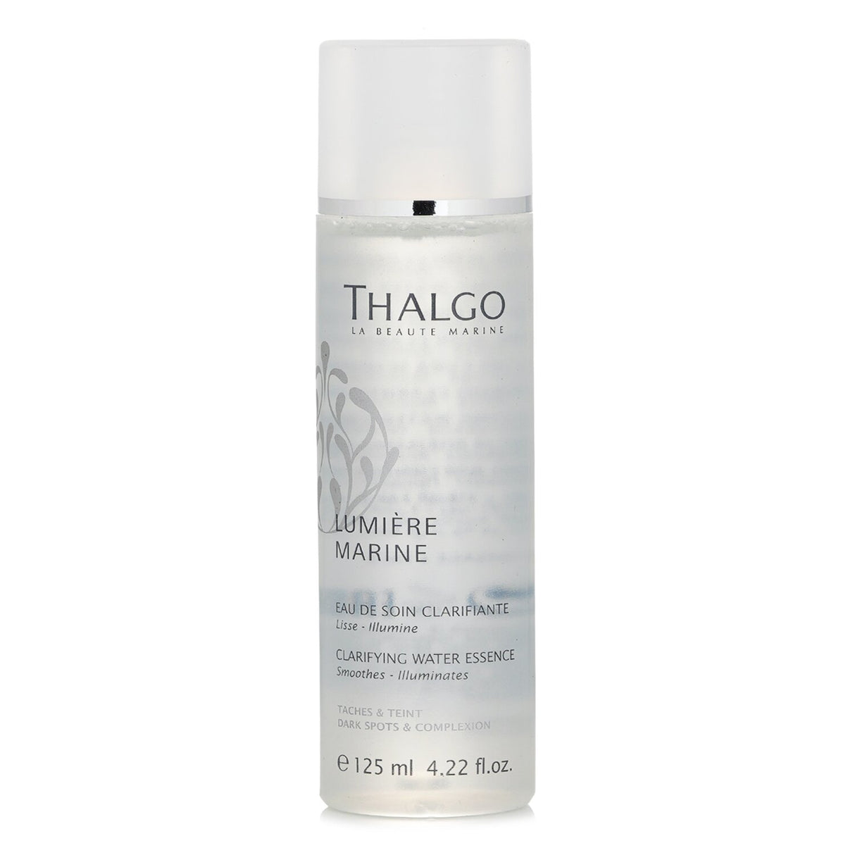 Thalgo Lumiere Marine Clarifying Water Essence in a 125ml bottle, featuring gel-like texture for radiant, even skin.