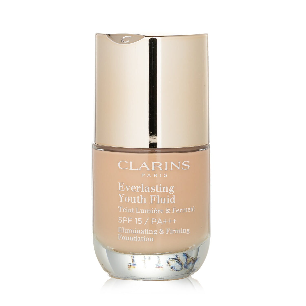 Clarins Everlasting Youth Fluid Foundation SPF 15 in #1 offers illuminating, medium coverage with anti-aging benefits for a radiant complexion.