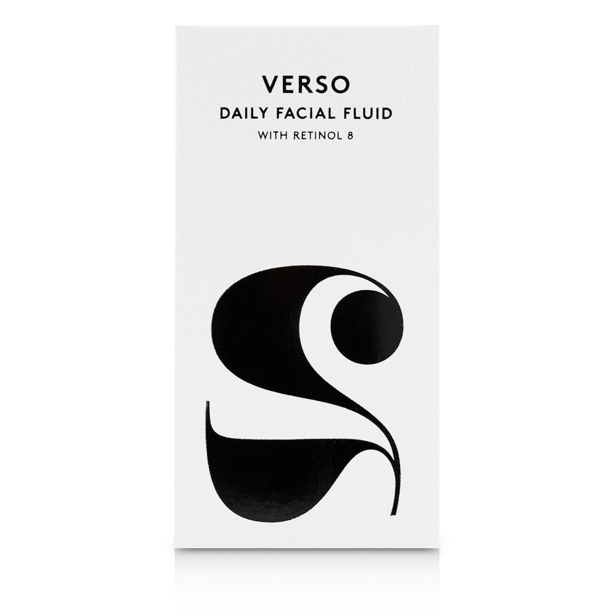 Lightweight VERSO Daily Facial Fluid with Retinol 8, Niacinamide, and Hyaluronic Acid for youthful, hydrated skin.