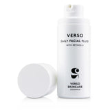 Lightweight VERSO Daily Facial Fluid with Retinol 8, Niacinamide, and Turmeric for youthful, hydrated skin.