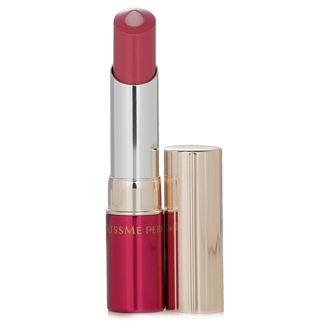 Luxurious #02 KISS ME Double Rouge lipstick with creamy texture, hyaluronic acid, and long-lasting vibrant color.