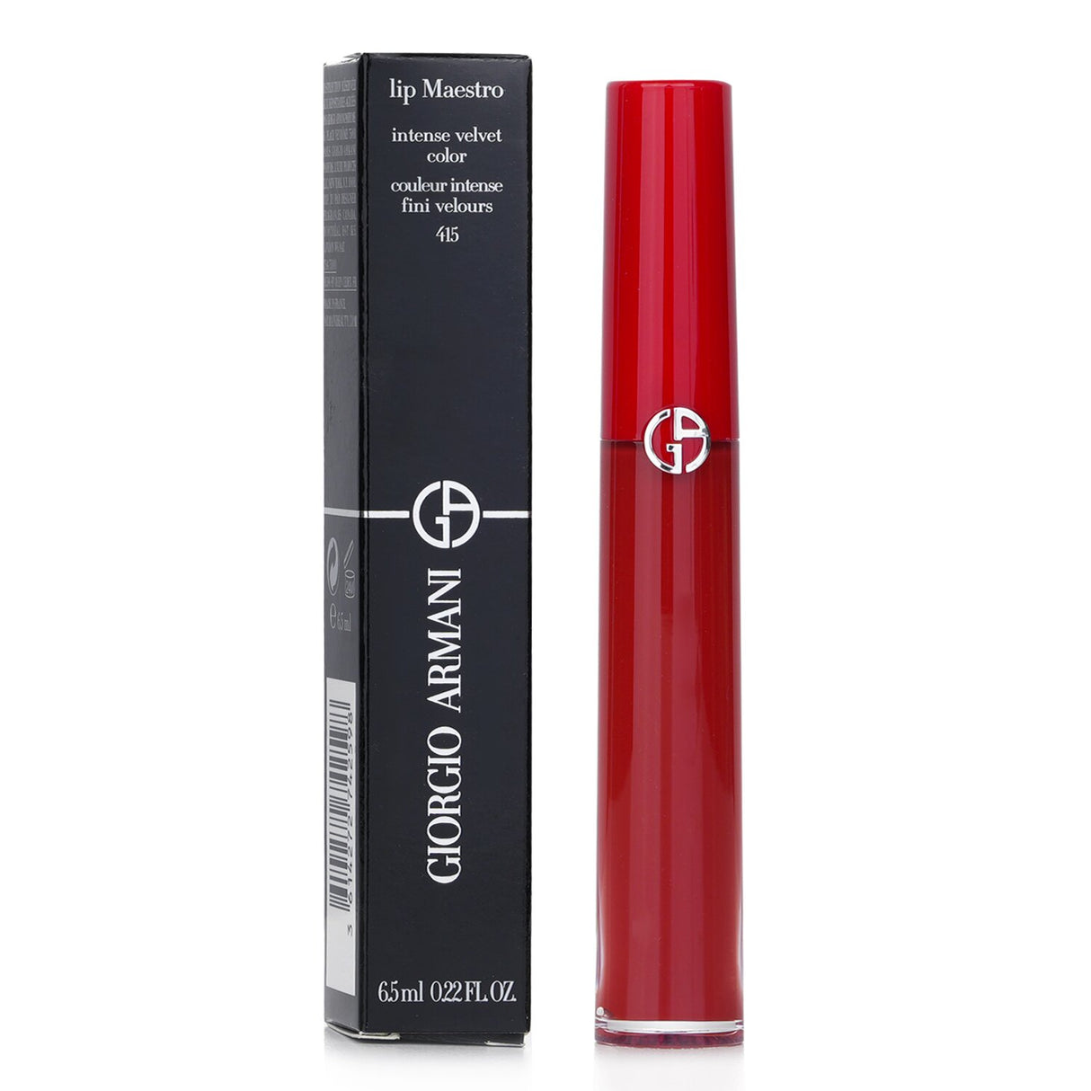 Giorgio Armani Lip Maestro #415 in Red Wood offers rich color and a velvety finish for a lustrous, alluring look.