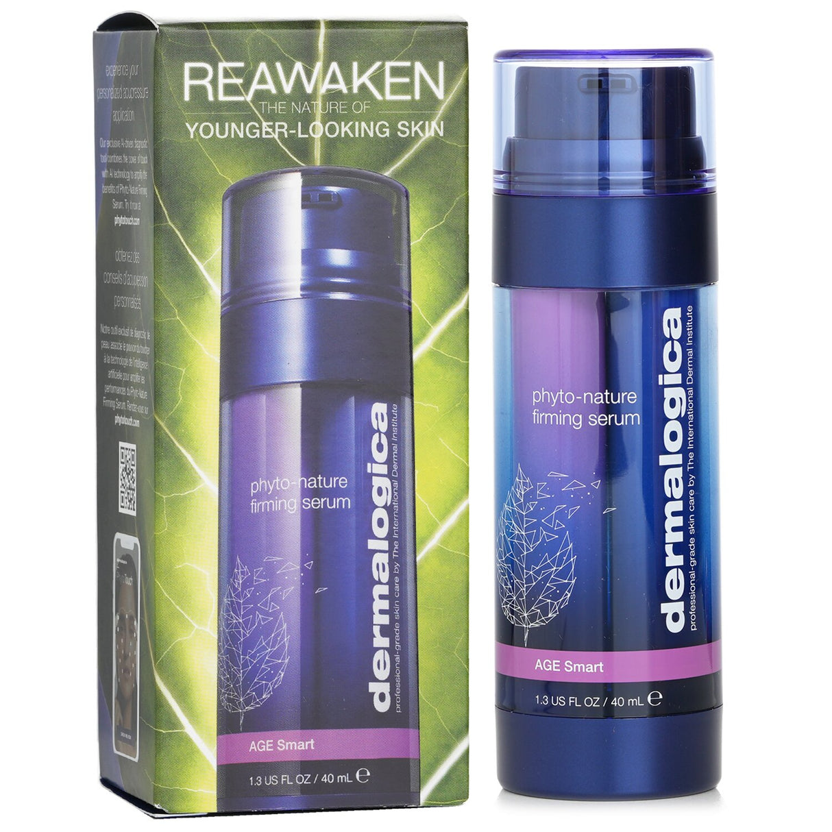 Age Smart Phyto-Nature Firming Serum in a 40ml bottle, featuring a dual-phase formula for youthful, firm skin.