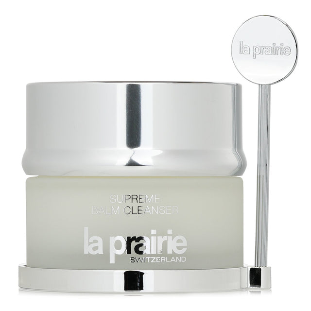 La Prairie Supreme Balm Cleanser in a 100ml jar, a luxurious balm that transforms into a milky oil for deep cleansing.