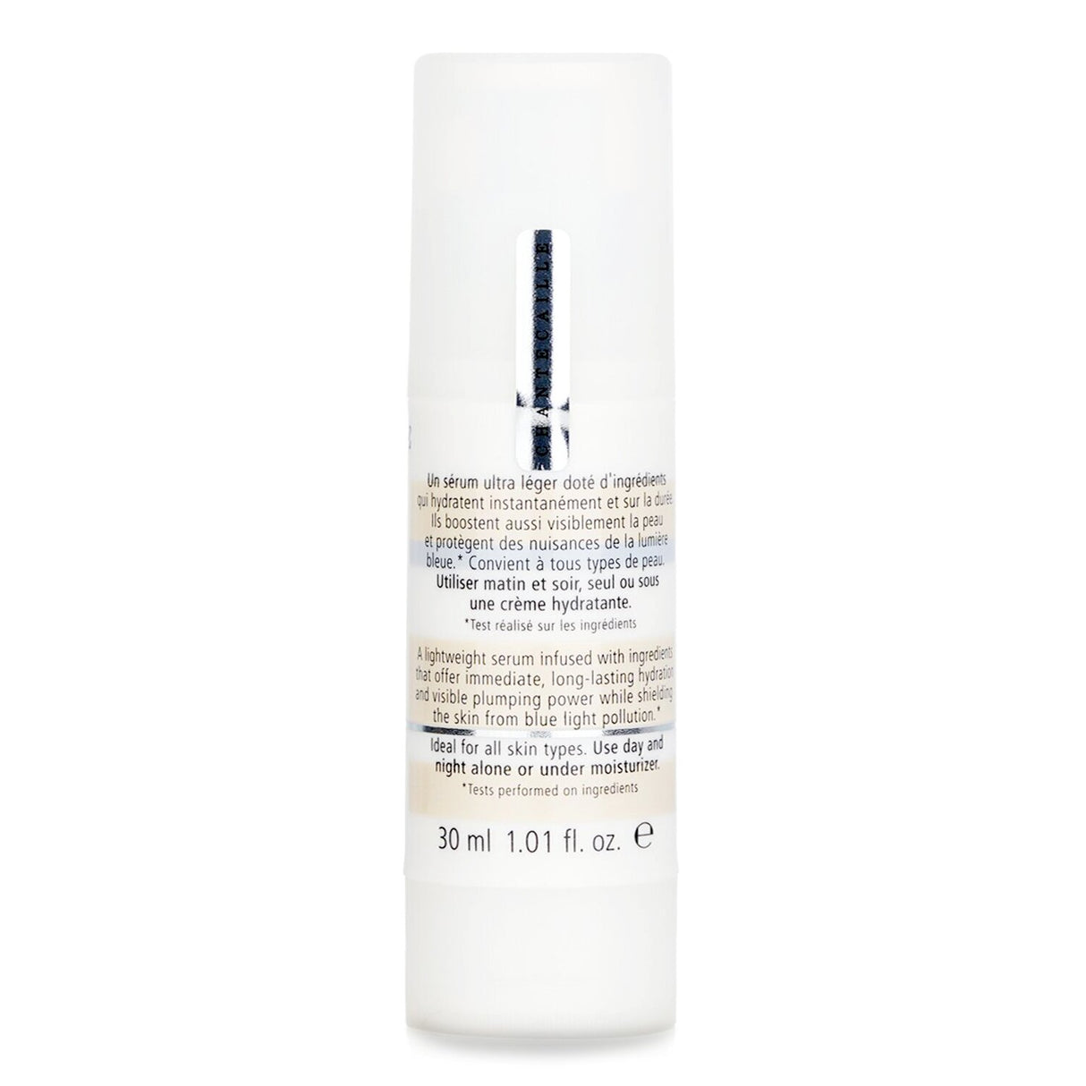 Chantecaille Blue Light Protection Serum: hydrating facial serum with hyaluronic acid, counteracts blue light effects, suitable for all skin types.