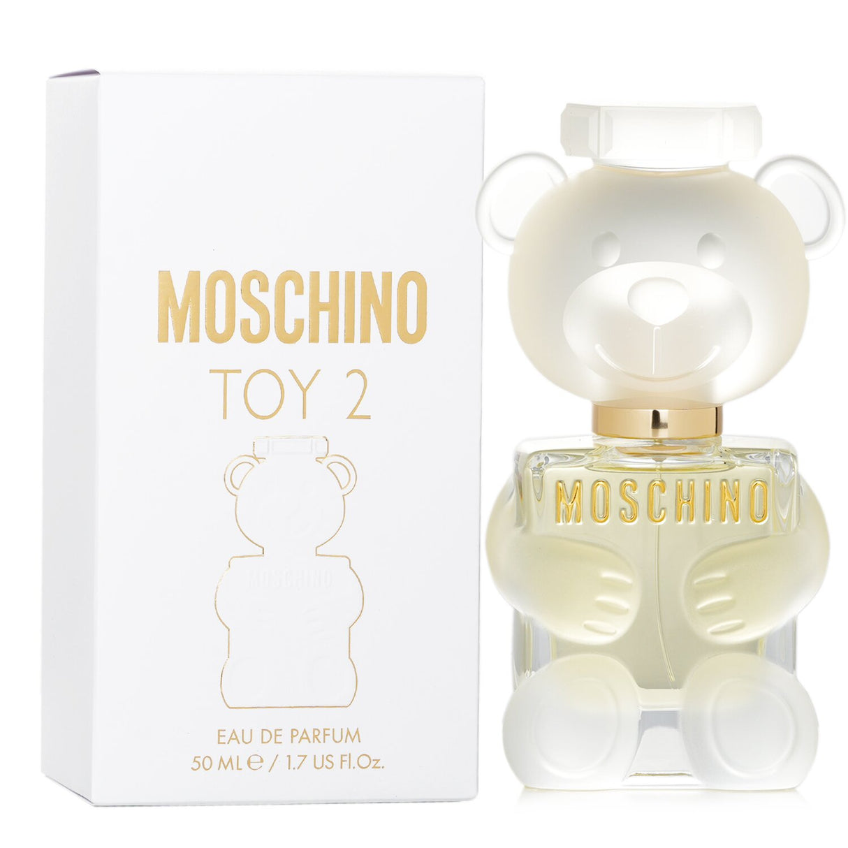 Moschino Toy 2 Eau De Parfum Spray 50ml, a floral woody fragrance with fruity top notes and warm base notes for a playful scent.