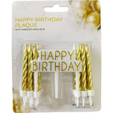 Whiz Pop Bang Plaque & Candles, Happy Birthday 13pack